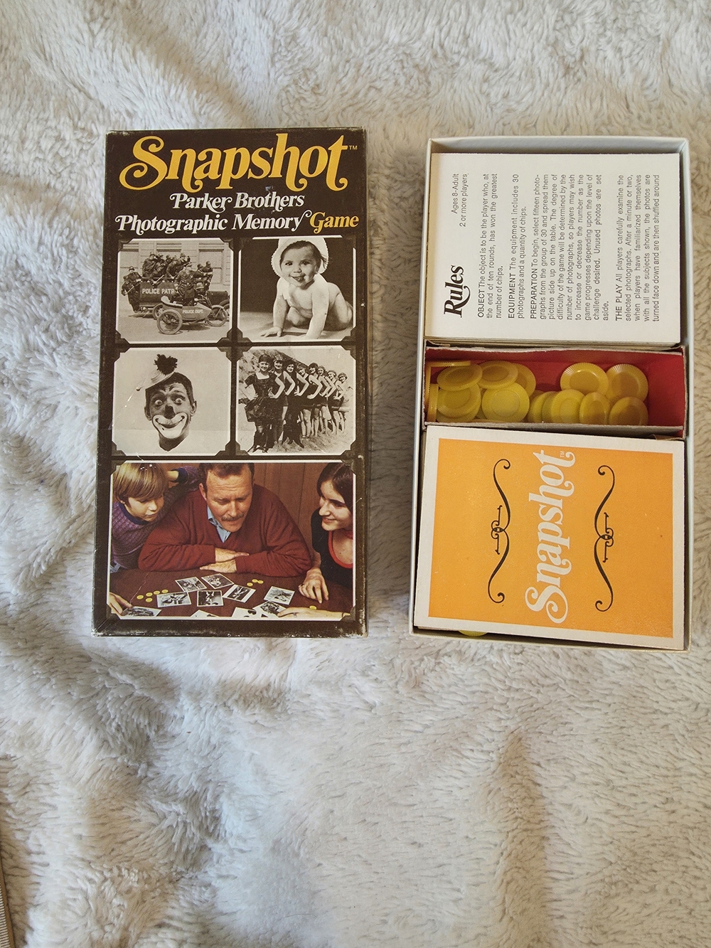 Vintage 70s Parker Brothers Snapshot Memory Game Photography Themed Cards